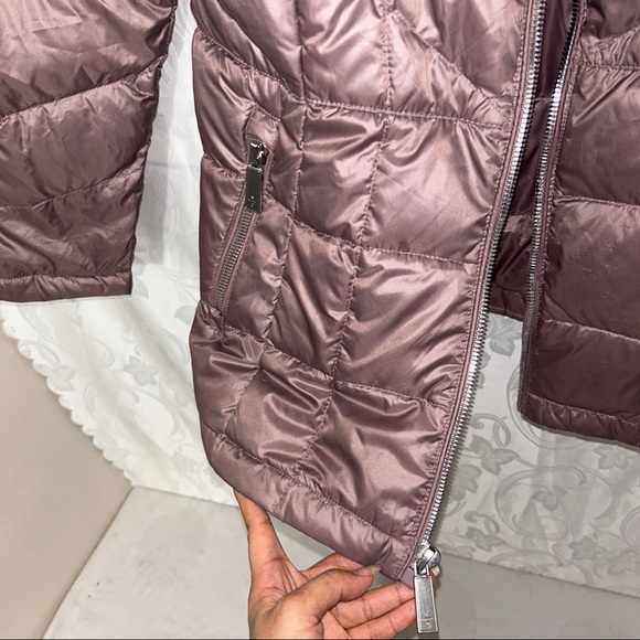 Kenneth Cole Champagne Mauve Fur Trim ZipUp Jacket - Picture 9 of 13